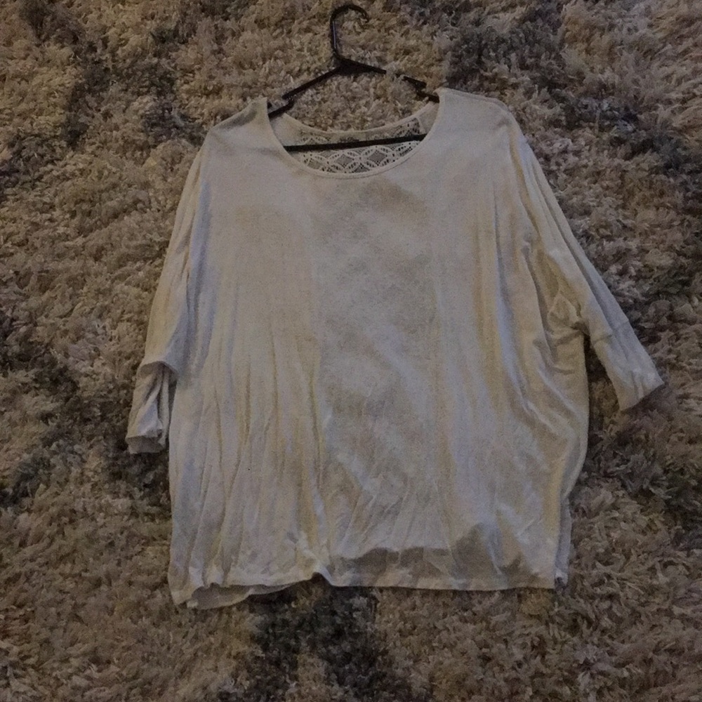 Slouchy crochet back top